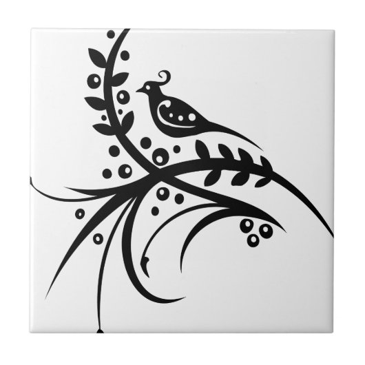 Carreau Conception florale de remous de Chinois (Devant)