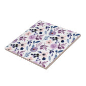 Carreau Conception florale délicate avec feuilles de lavan (Côté)