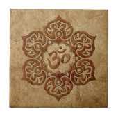 Carreau Conception florale en pierre d'Aum (Devant)