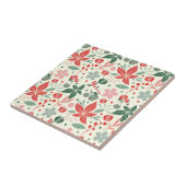 Carreau Conception florale lumineuse avec feuilles vertes  (Côté)