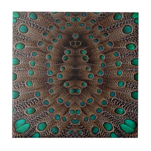 Carreau Conception fractale de la plumes de faisan (Devant)