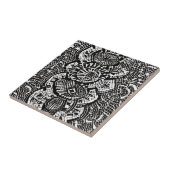 Carreau conception géométrique Abstraite noir blanc (Côté)