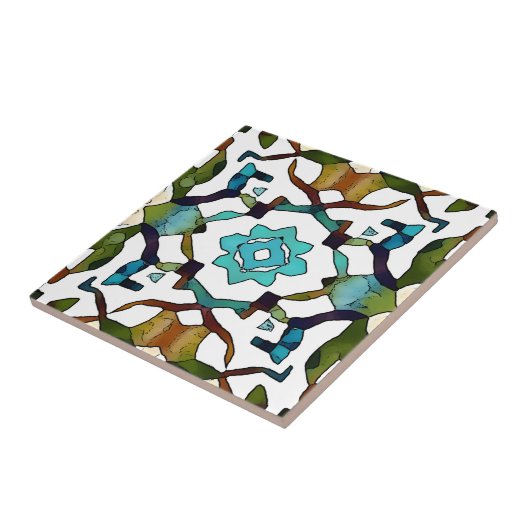 Carreau Conception géométrique Boho Abstraite 304 (Côté)