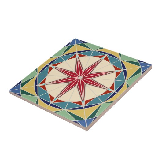 Carreau Conception géométrique colorée (Côté)