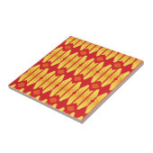 Carreau Conception géométrique de flamme dorée orange (Côté)