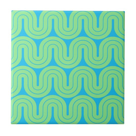 Carreau Conception géométrique géométrique des vagues (Devant)