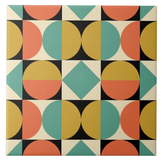 Carreau Conception géométrique moderne du milieu du siècle (Devant)