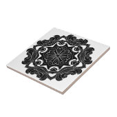 Carreau Conception géométrique noir et blanc (Côté)