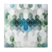 Carreau Conception graphique de cube bleu génial (Devant)