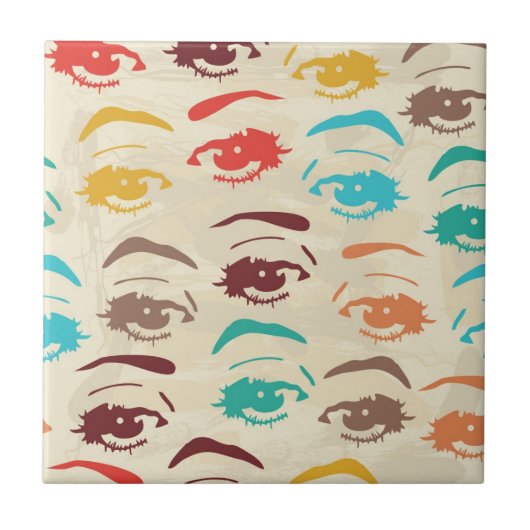 Carreau Conception graphique de yeux géniaux (Devant)