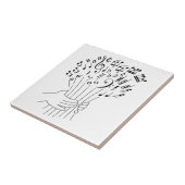 Carreau Conception graphique : fleurs des notes musicales (Côté)