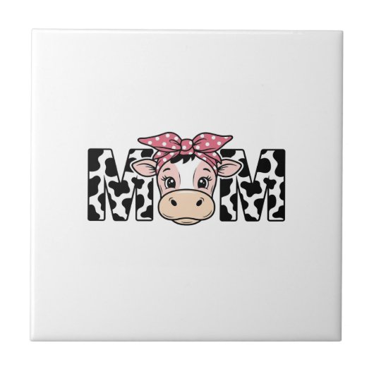 Carreau Conception Graphique Maman Vache Mignonne Arc_1 (Devant)