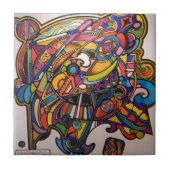 Carreau conception graphique vibrante d'art déco sauvage (Devant)