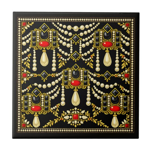 Carreau Conception inspirée des bijoux de Marie Reine d'Éc (Devant)