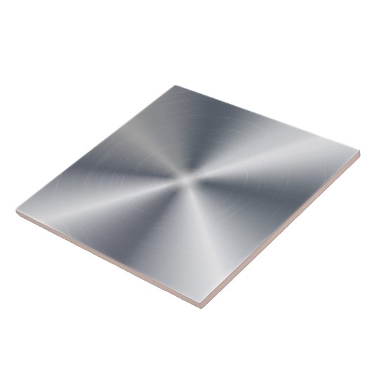 Carreau Conception métallique brillante argentée aspect ac (Côté)
