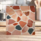 Carreau Conception moderne de terrazzo avec des tons terre