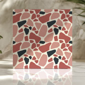 Carreau Conception moderne de terrazzo en rouge et noir