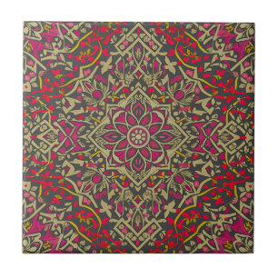 Carreau Conception Motif De Tapis Oriental, Traditionnelle