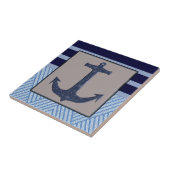 Carreau Conception nautique d'Ancre et de rayures (Côté)