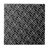 Carreau Conception noire mignonne d'abrégé sur blanc (Devant)