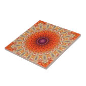 Carreau Conception orange et blanche de fleur (Côté)