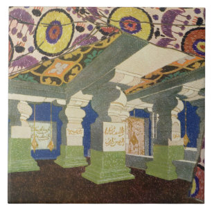 Carreau Conception orientale de paysage (litho de couleur)