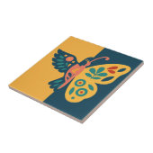 Carreau Conception papillon fantaisiste et colibri (Côté)