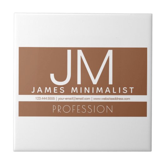 Carreau Conception professionnelle moderne et minimale | B (Devant)