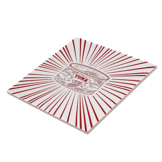 Carreau Conception rétro de la boîte de thon (Côté)