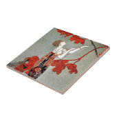 Carreau Conception rouge de Madame art déco (Côté)