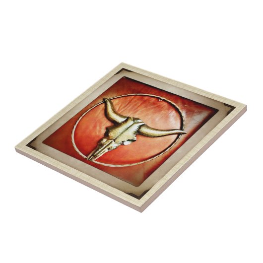 Carreau Conception rustique de cuir de Faux de klaxons de (Côté)