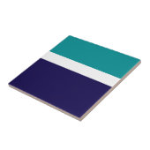 Carreau Conception turquoise de blocs de couleur bleu blan (Côté)