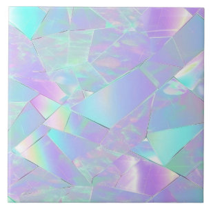 Carreau Conception turquoise et violette Iridescente