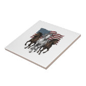 Carreau Conception vectorielle de chevaux courant patrioti (Côté)