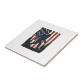Carreau Conception vectorielle de forêt de drapeau américa (Côté)