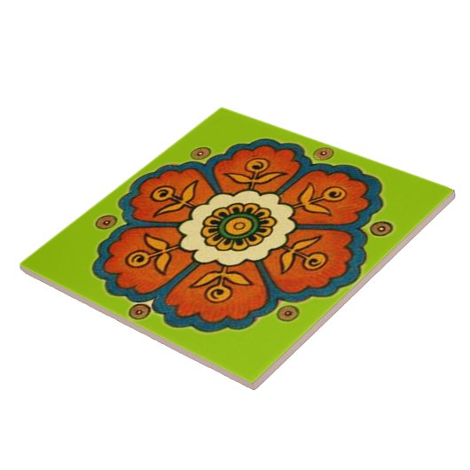 Carreau Conception vintage de fleur (Côté)