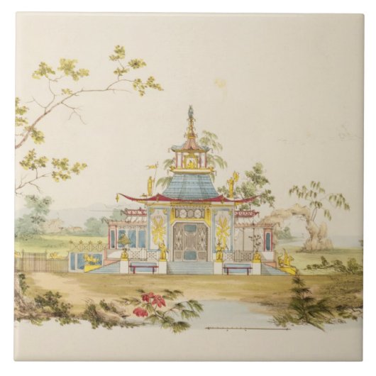 Carreau Concevez pour un temple chinois, c.1810 (stylo et (Devant)
