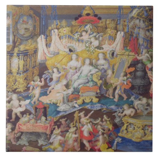 Carreau Concevez pour une fan, probablement pour Madame de (Devant)