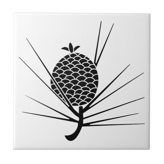 Carreau cône de pin aiguille (Devant)