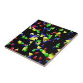 Carreau Confetti de fête - Arrière - plan noir (Côté)