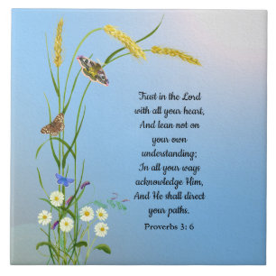 Carreau Confiance dans le Seigneur avec tout ton coeur Bib