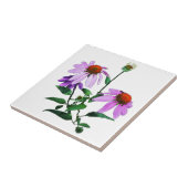 Carreau Confleur violet sur blanc (Côté)