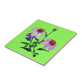 Carreau Confleur violet sur vert (Côté)