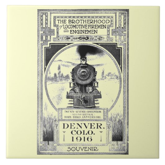 Carreau Confrérie des pompiers locomotifs et des (Devant)