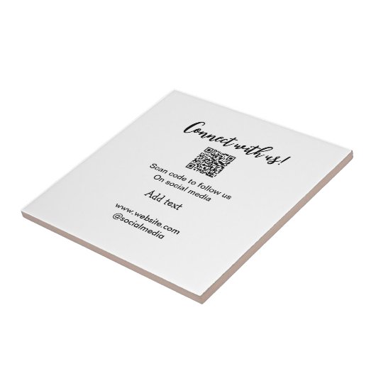 Carreau Connectez-vous avec nous scan QR code ajouter e-ma (Côté)