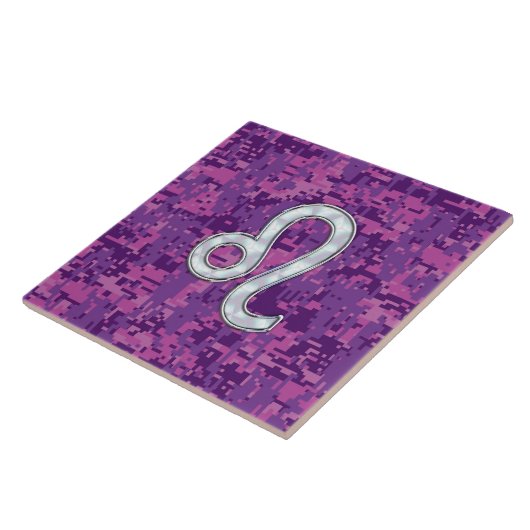 Carreau Connexion Leo sur Camouflage numérique Fuchsia ros (Côté)