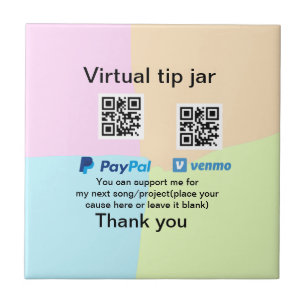 Carreau Conseil virtuel jar q r code argent don PayPal ven