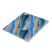 Carreau conseils en bois bleus rustiques à angles (Côté)