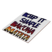 Carreau Conserver Simple Hakuna Matata Art Print (Côté)