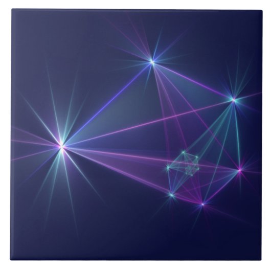 Carreau Constellation, Abstract Fantasy Fractal Art (Devant)